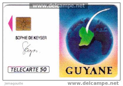 TELECARTE F105 SO2/GEM 12/1989 - GUYANE ARIANE ESPACE 50U -*- - Sammlungen