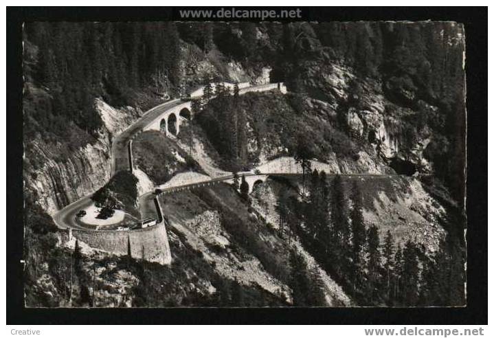 DIE SUSTENSTRASSE OBERHALB GADMEN Wendeplatte U Tunnels Im Gschletterschlagwald - Gadmen 