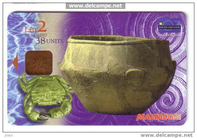 Malta - Malte - Riccione 2001 Air Malta - Prehistory - Prehistoire - PREHISTORIC BOWL ( Limited ) - Malte