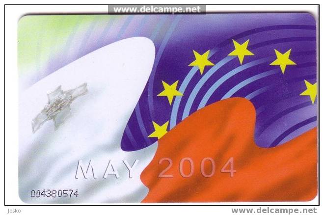 Malta Member Of The European Union EU ( Malta Card ) ** Flag - Stars - Flags - Drapeau - Malte