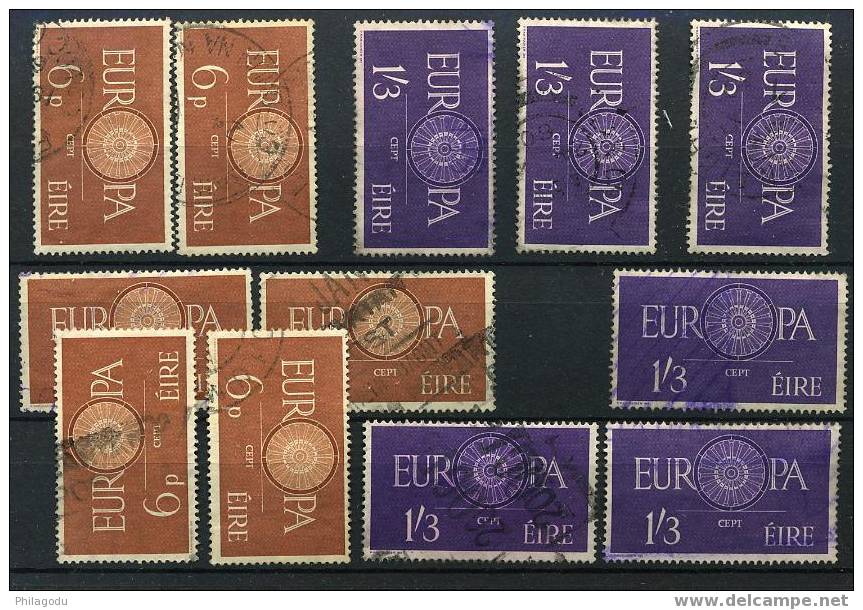 1960  EIRE  IRLAND  EUROPA  Gestempeld  6 Satze   Kat Werte : 180 Euros - Used Stamps