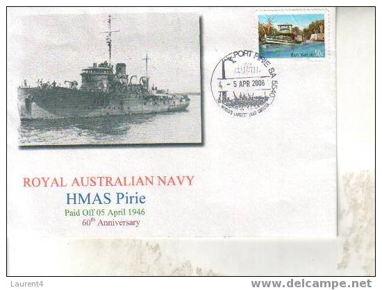 1 X HMAS Pirie Cover + 2 Free Warship Postcard - Navire De La Marine Australienne - NAVY - Sonstige (See)