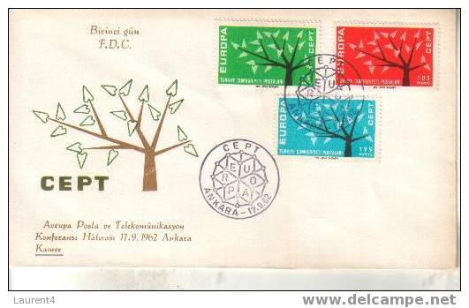 Europa - Turkey - Turquie - Turkiye - FDC - Enveloppe Premier Jour - 1962 - 1962
