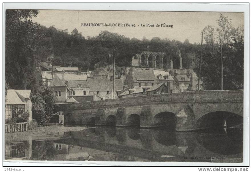 C 680 - BEAUMONT LE ROGER - Le Pont De L'étang - Belle CPA - - Beaumont-le-Roger