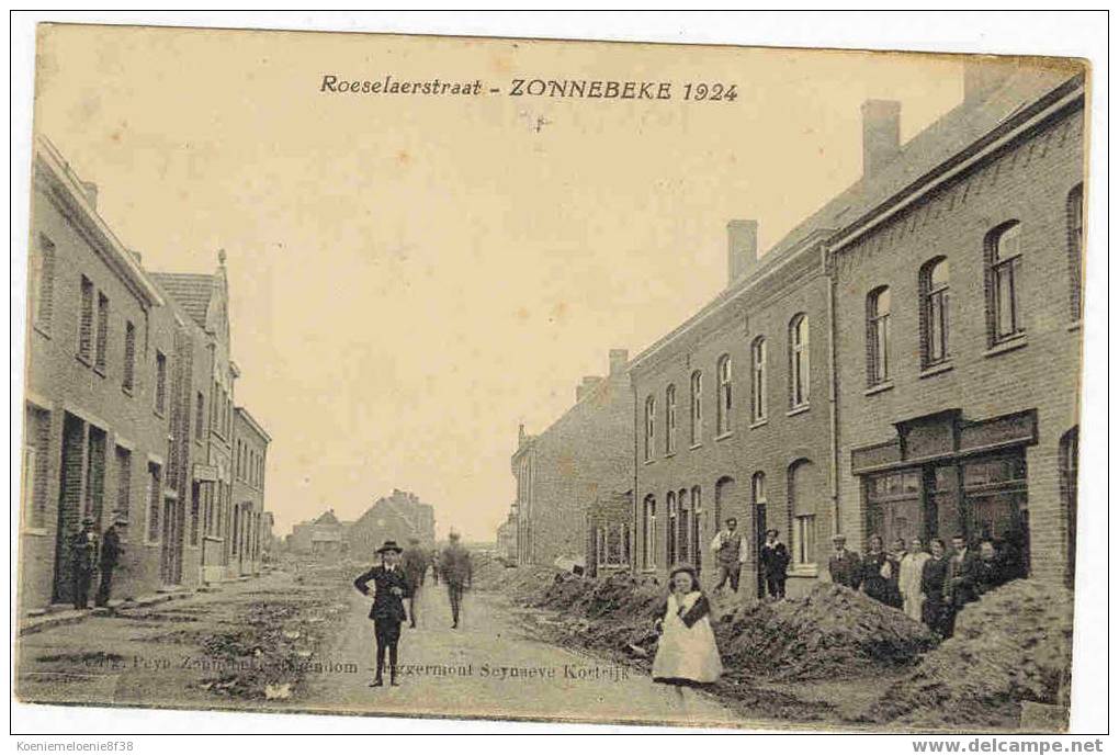 ZONNEBEKE - ROESELAERSTRAAT  1924 - Zonnebeke