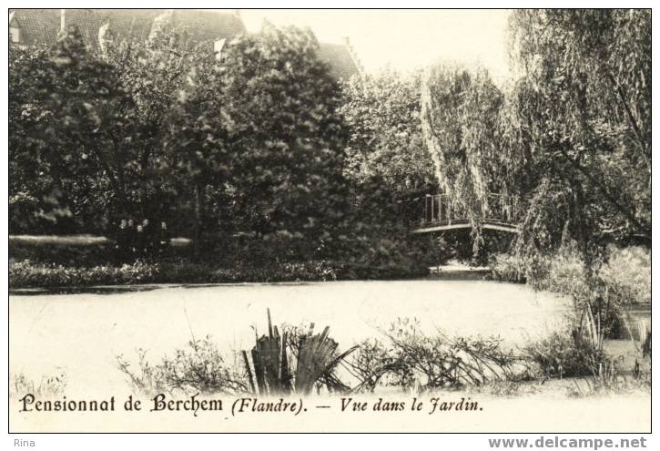 Berchem -Pensionnat De Berchem-vue Dans Le Jardin Gelopen Kaart - Kluisbergen