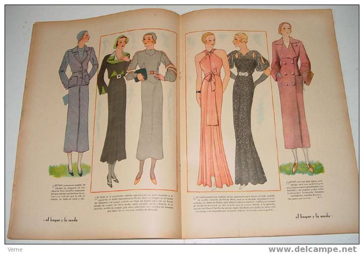 ANTIGUA REVISTA EL HOGAR Y LA MODA - 15 Marzo 1934 - MIDE 30 X 23 CMS. - MUCHISIMAS ILUSTRACIONES - 58 PAGINAS - ESTE NU - Patterns