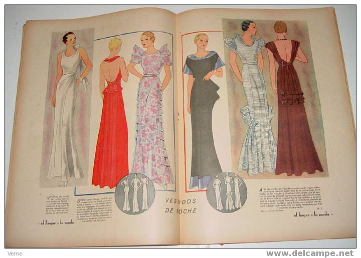 ANTIGUA REVISTA EL HOGAR Y LA MODA - 15 ABRIL 1934 - MIDE 30 X 23 CMS. - MUCHISIMAS ILUSTRACIONES - 48 PAGINAS - ESTE NU - Schnittmuster