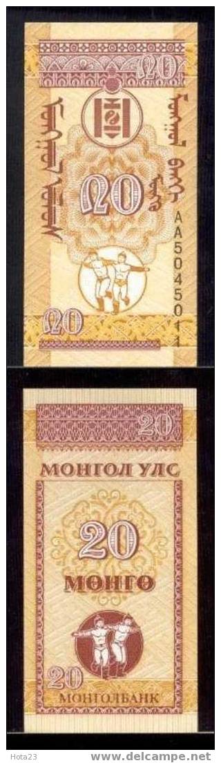 (!) MONGOLIA  20 MONGO (1993) PICK 50 UNC - Mongolië