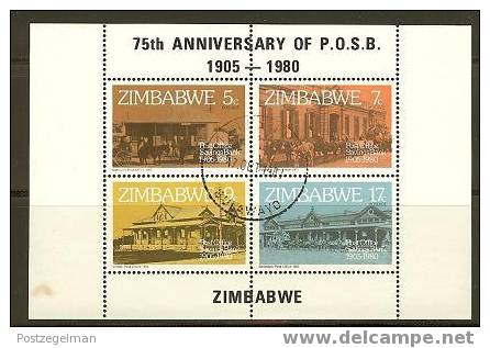 ZIMBABWE 1980 Cancelled To Order Block 6 Postal Services #5341 - Other (Earth)