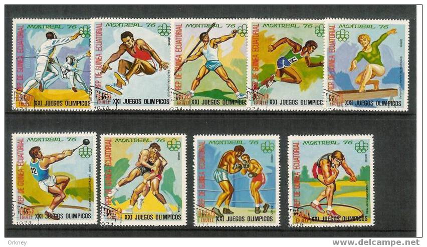 ° 9 Verschillende Postzegels Olympische Spelen Montreal 1976 - Ete 1976: Montréal