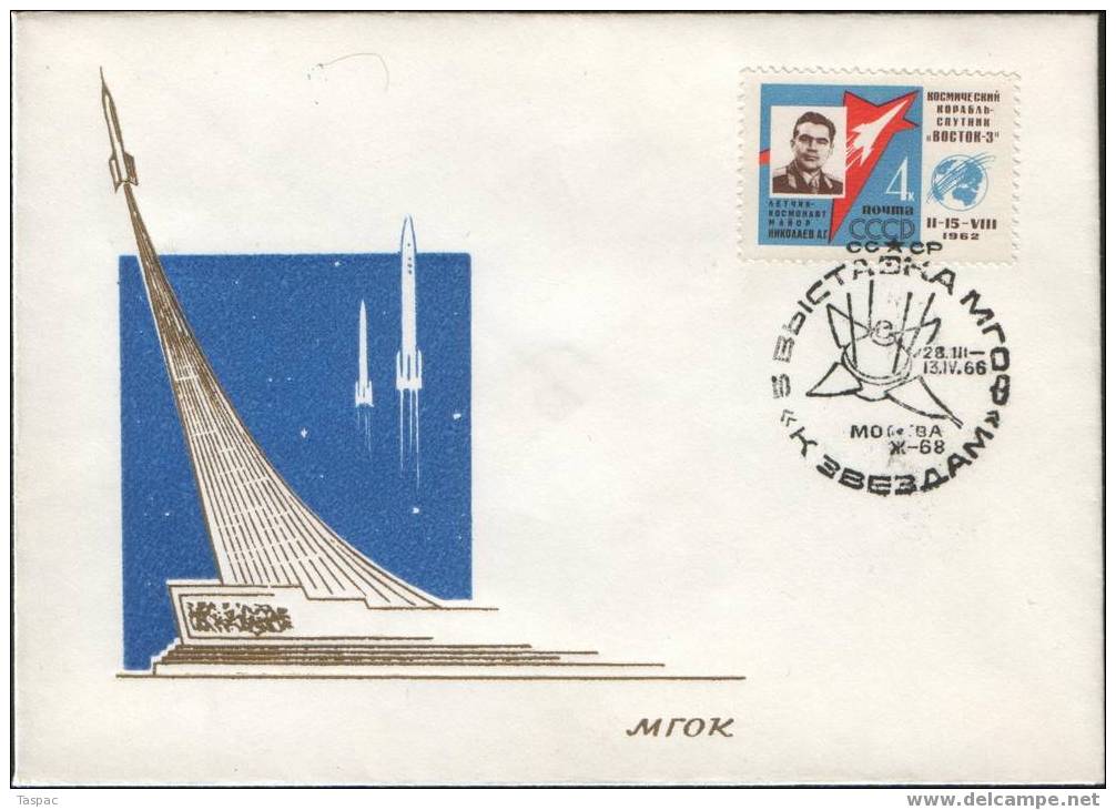 Russia 1968 To The Stars. Moscow Original Cover II With Mi# 2634 A - Rusland En USSR