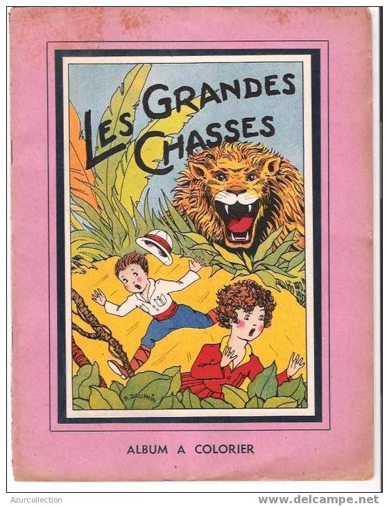 COLORIAGE   . LES GRANDES CHASSES  1943 - Animaux