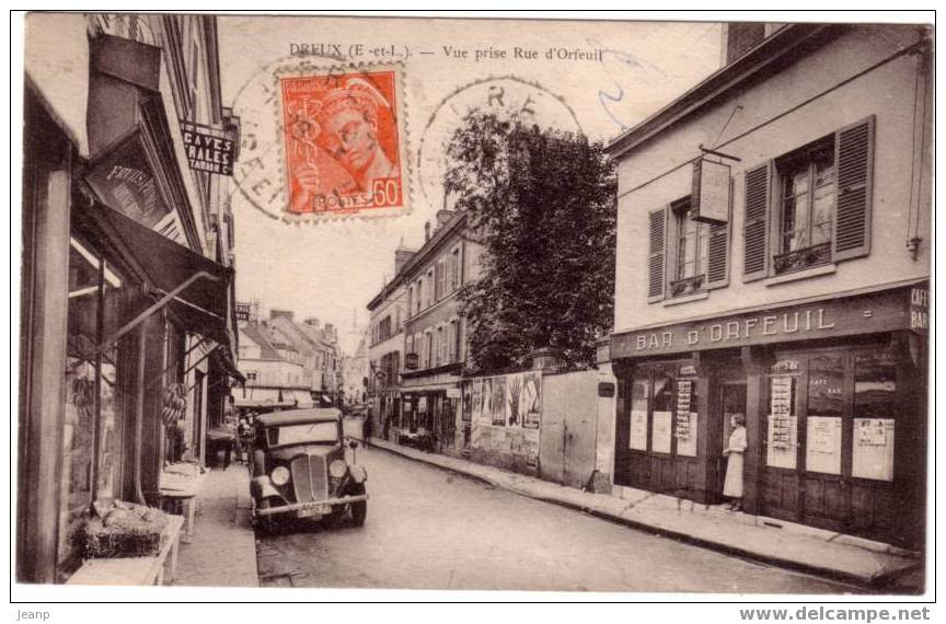 Mercure 60c Orange Yvert 415 Seul Sur Carte Postale, Pas Courant - 1938-42 Mercure