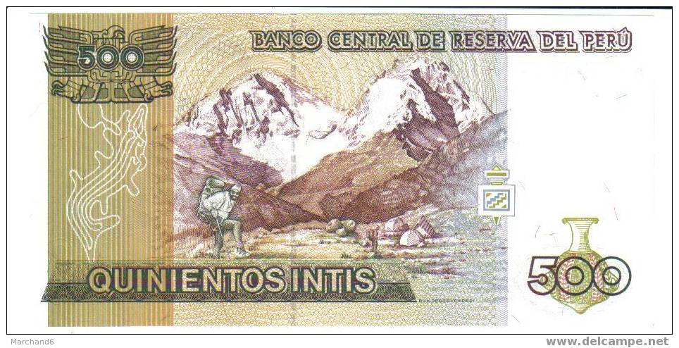 Peru Recto Quinientos Intis - Peru