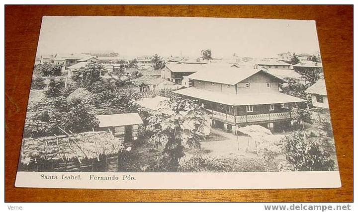 ANTIGUA POSTAL DE SANTA ISABEL - FERNANDO PÓO - GUINEA ESPAÑOLA - NO CIRCULADA. - Guinée Equatoriale