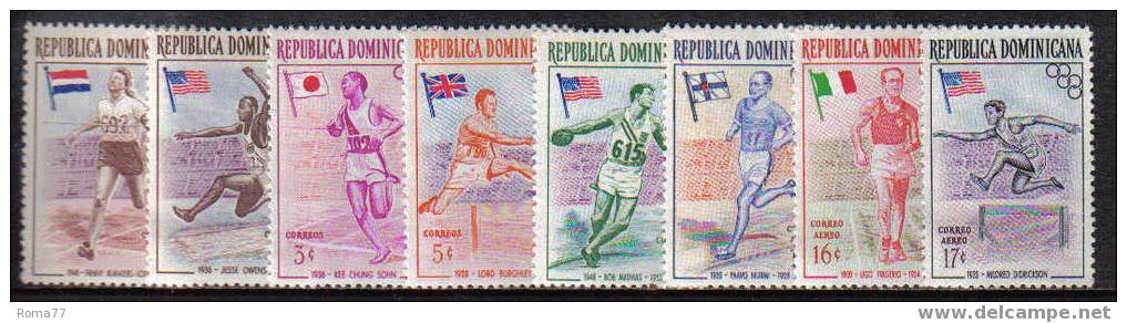 MB229 - DOMINICANA , OLIMPIADI MELBOURNE 1956 :  N. 444/8+P.A.  *** - Zomer 1956: Melbourne