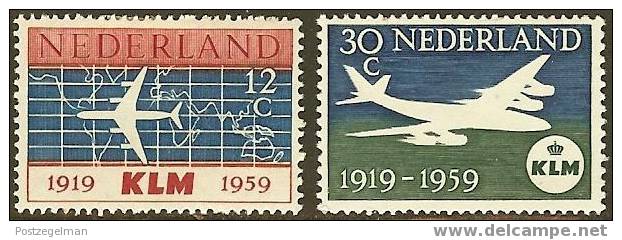 NEDERLAND 1959 OMP Zegel(s) K.L.M. 737-738 #672 - Nuevos