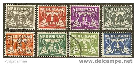 NEDERLAND 1926 Gebruikte Zegel(s) Cijfers (8 Waarden #520 - Usados