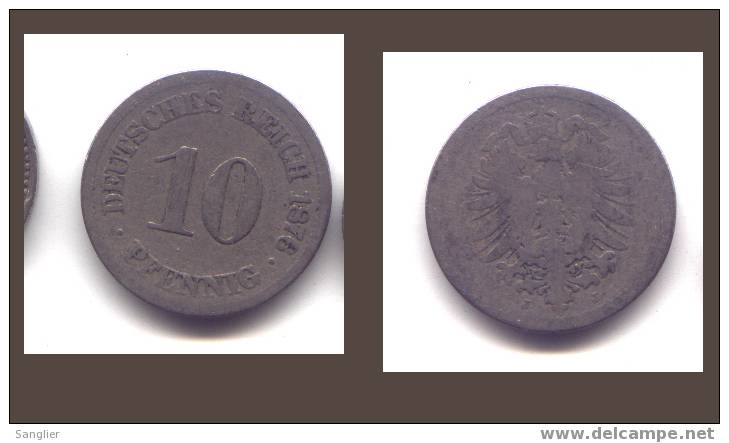 10  PFENNIG 1876 J - 10 Pfennig