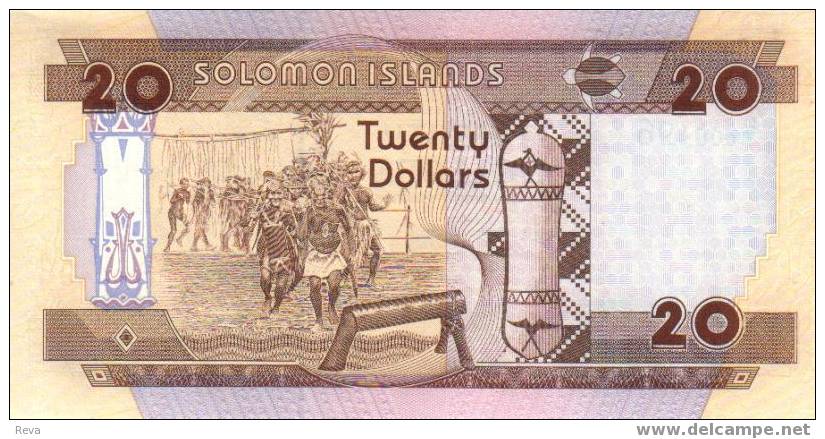 SOLOMON ISLANDS $20    BROWN   NATIONAL  EMBLEM   UNC  P? READ DESCRIPTION !! - Solomonen