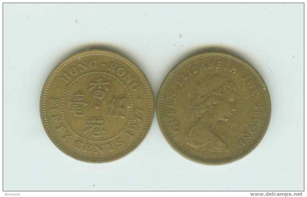 HONG KONG ---50 CENTS COIN----1977-----I HAVE 20 PIECES--- - Hongkong