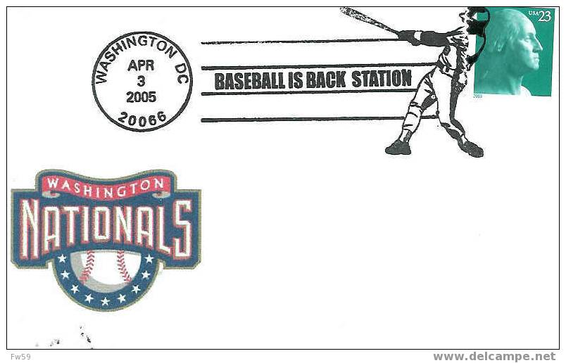 BASE BALL OBLITERATION TEMPORAIRE USA 2004 WAHINGTON NATIONALS - Honkbal