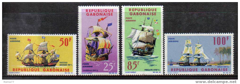 NB171 - GABON , VELIERI SERIE P.A. N. 32/35  *** - Sonstige (See)