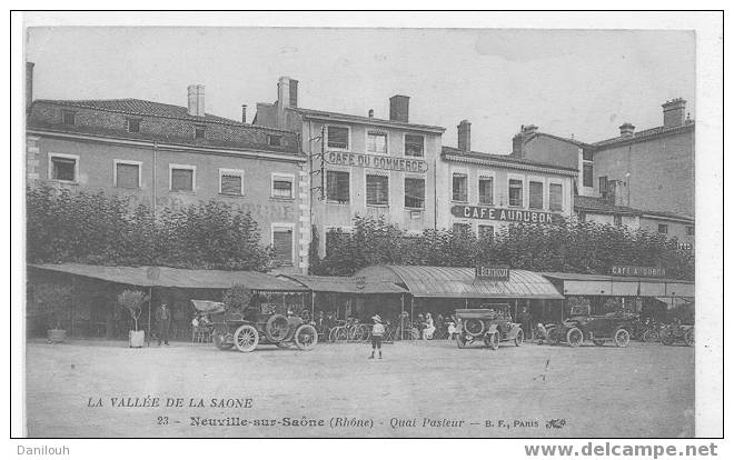 69 // RHONE / NEUVILLE SUR SAONE / Quai Pasteur / N° 23 B.F. Paris / (+ Café Du Commerce Et Café Audubon) - Neuville Sur Saone