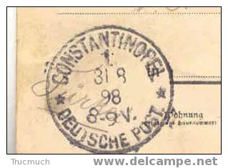 B1763 - Gruss Aus CHEMNITZ  *1898* * Constantinopel Deutsche Poste* - Villequier