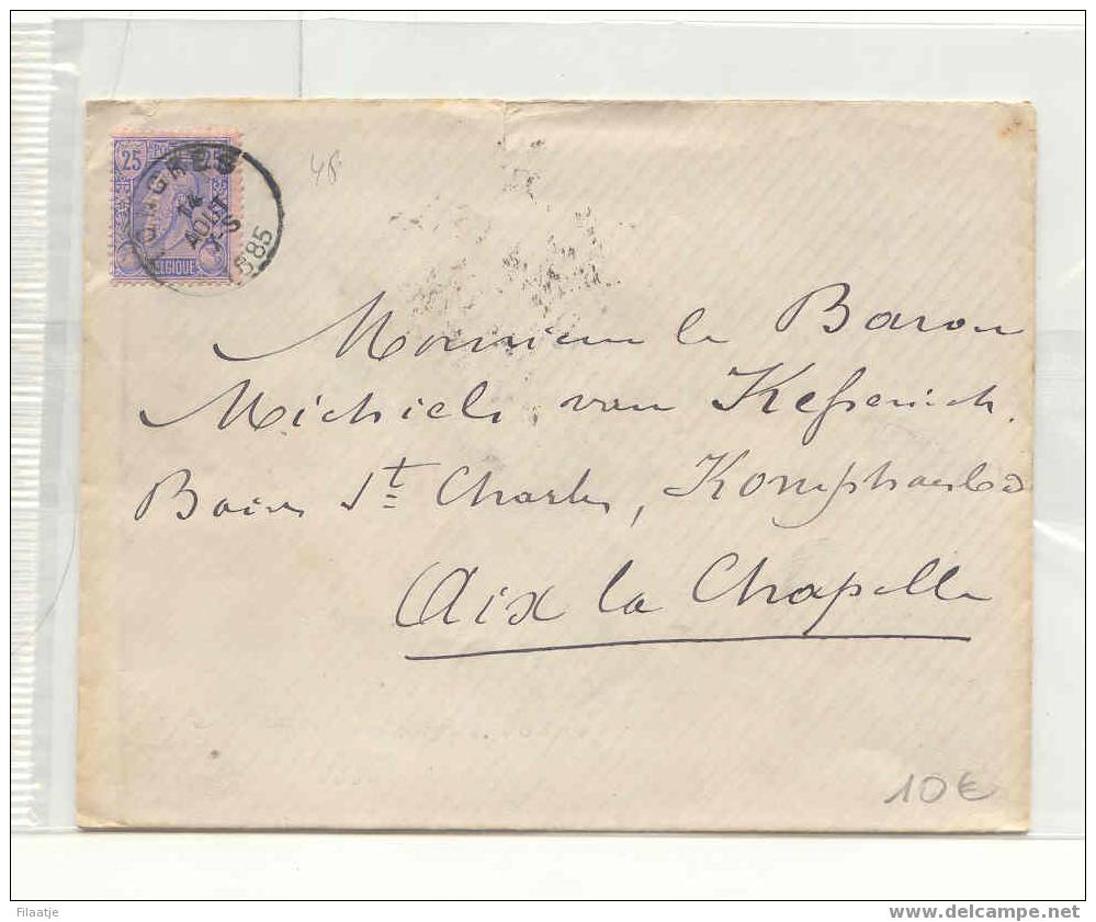 48 Op Brief Van Tongeren Naar Aken Aix La Chapelle Met Aankomststempel Aan Achterzijde - Altri & Non Classificati
