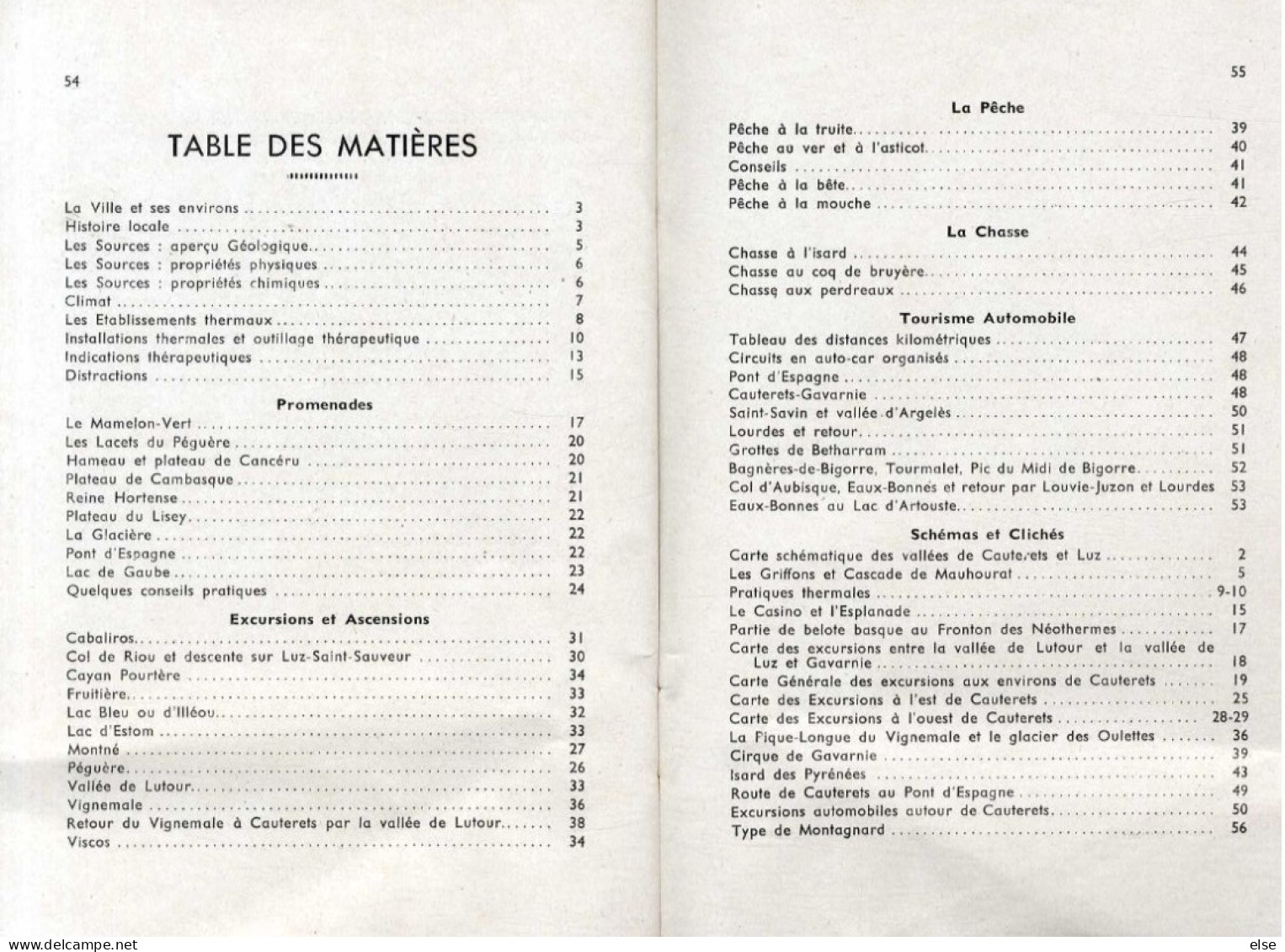 CAUTERETS  -  GUIDE PRATIQUE THERMAL TOURISTIQUE  -  1948  -  LIVRE COMPRENAND 55 PAGES - Midi-Pyrénées