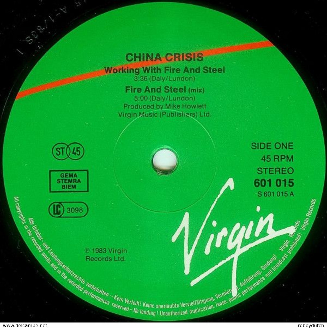 * 12" * CHINA CRISIS - WORKING WITH FIRE AND STEEL (1983 Ex-!!!) - 45 Rpm - Maxi-Singles