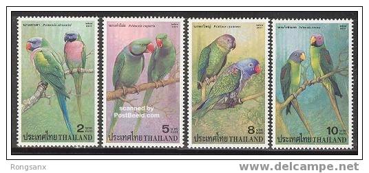 2001 THAILAND PARROTS 4V - Papegaaien, Parkieten