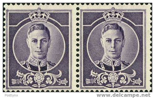 AUSTRALIA 1937, George VI WATERLOW Purple, ESSAY, Horizontal Pair - Essais & Réimpressions