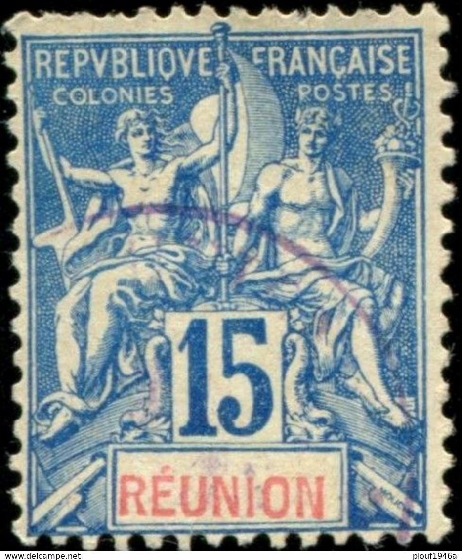 Pays : 401 (Réunion : Colonie Française)  Yvert Et Tellier N° :  37 (o) - Gebraucht