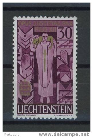 Liechtenstein Mi 380 Pope Pius XII (*) - Unused Stamps