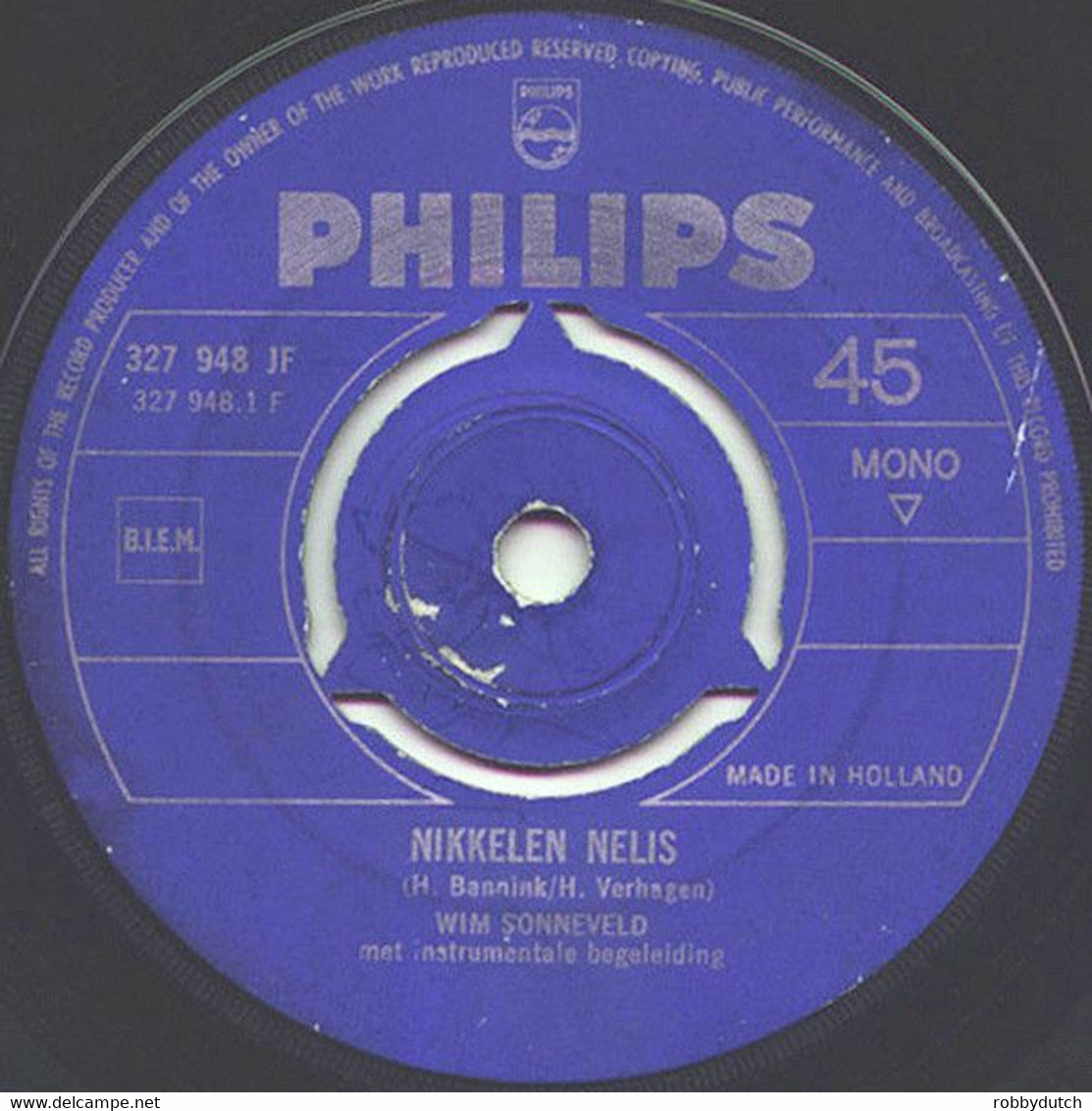 * 7" * Wim Sonneveld - Nikkelen Nelis / Ome Thijs - Humour, Cabaret