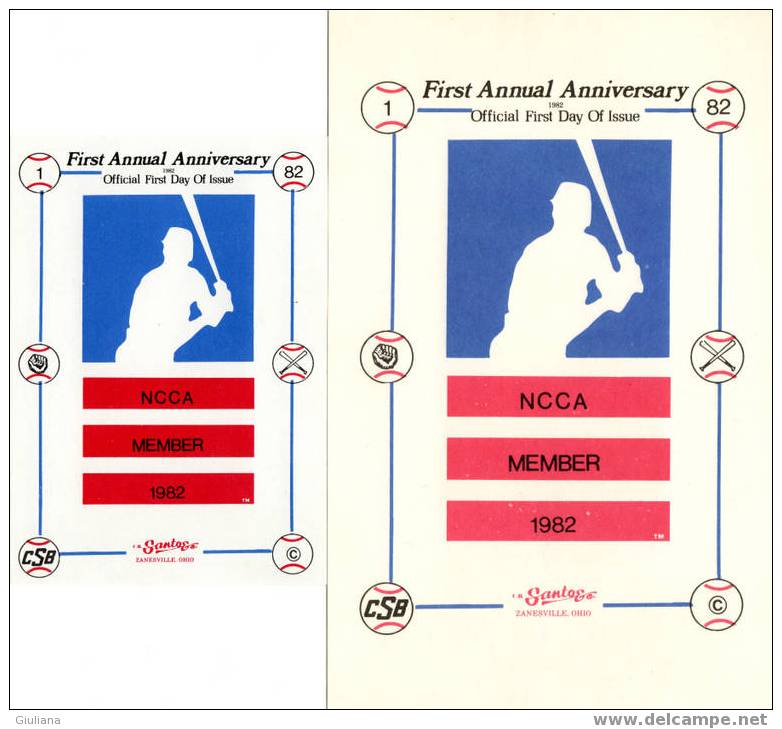 Stati Uniti - 2 Cartoncini Statement Of Purpose - Baseball