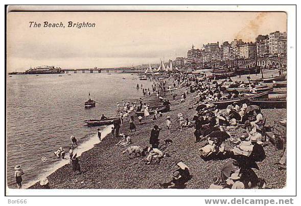 GOOD OLD GREAT BRITAIN POSTCARD - BRIGHTON - The BEACH - Brighton