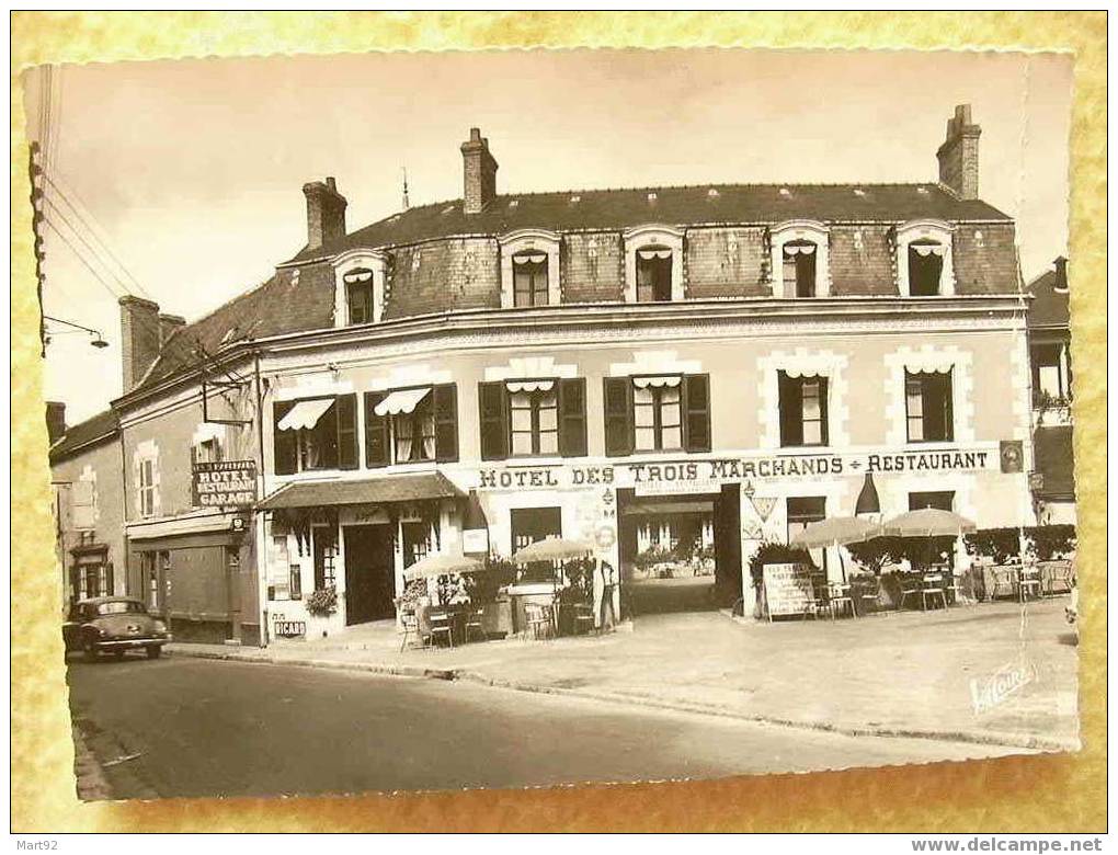 41 COUR CHEVENNY HOTEL DES 3 MARCHANDS CP ANNEES 50 - Saint Aignan