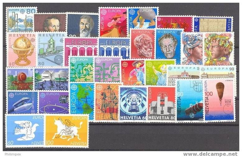 SWITZERLAND, EUROPA 1957-1995 COLLECTION NEVER HINGED - Collections