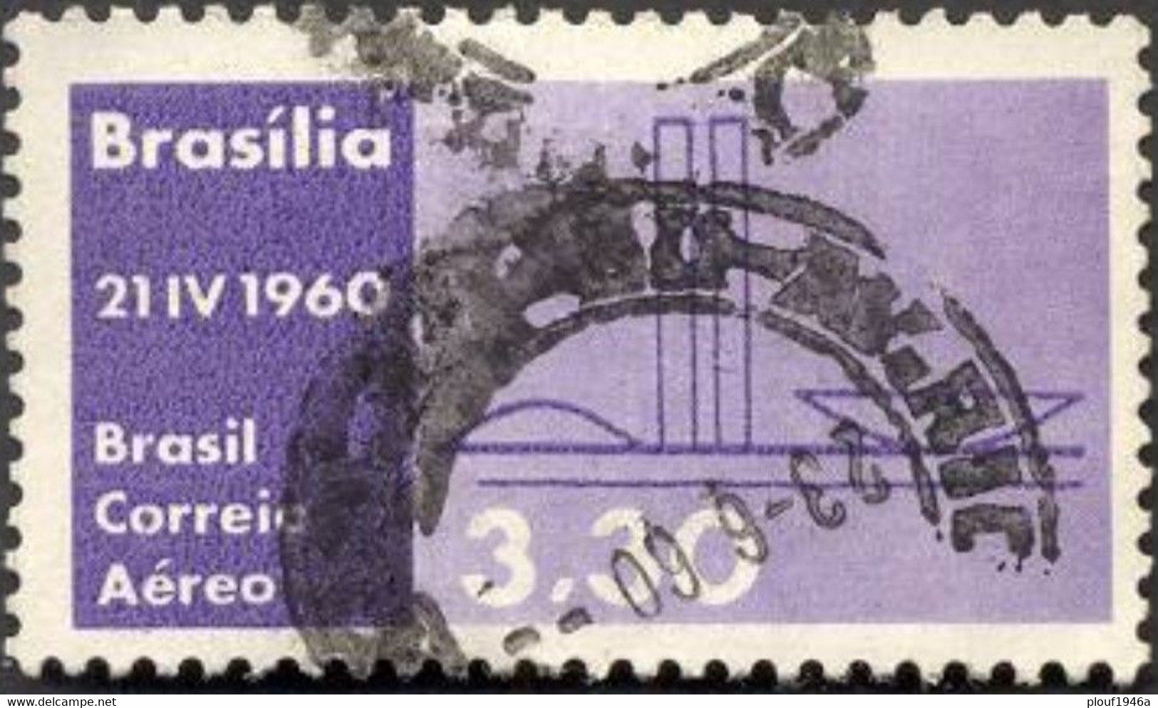 Pays :  74,1 (Brésil)             Yvert Et Tellier N°: Aé   83 (o) - Airmail