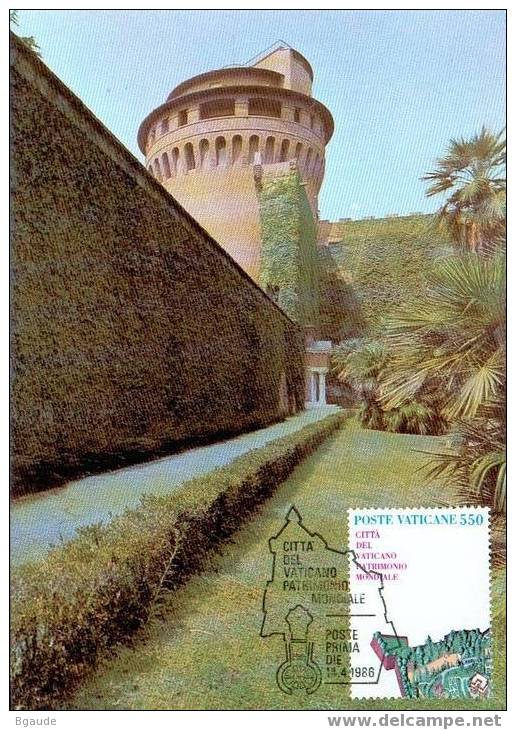 VATICAN CARTE MAXIMUM NUM.YVERT 786 LA VATICAN PATRIMOINE MONDIAL - Maximum Cards