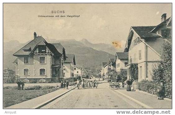 Canton De St.Gall  Buchs Grünaustrasse Mit Dem Margelkopf  (légère Tache) - Buchs