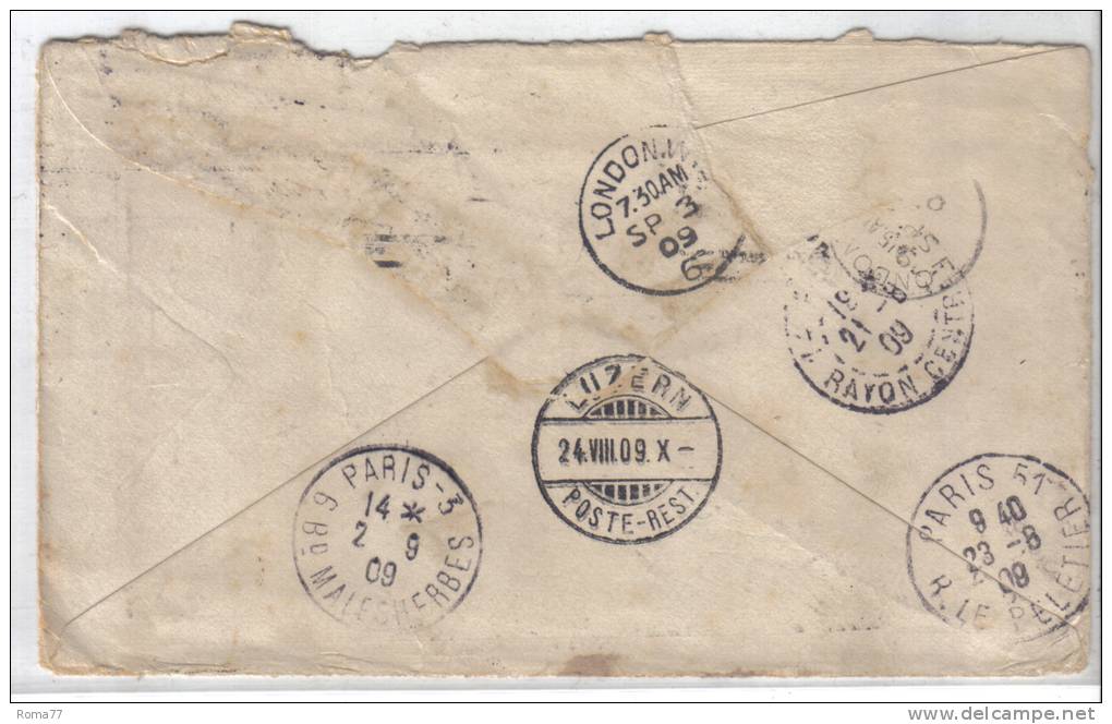 BOL1064 - TRANSVAAL , LETTERA DA JOHANNESBURG 30/7/1909 - Transvaal (1870-1909)