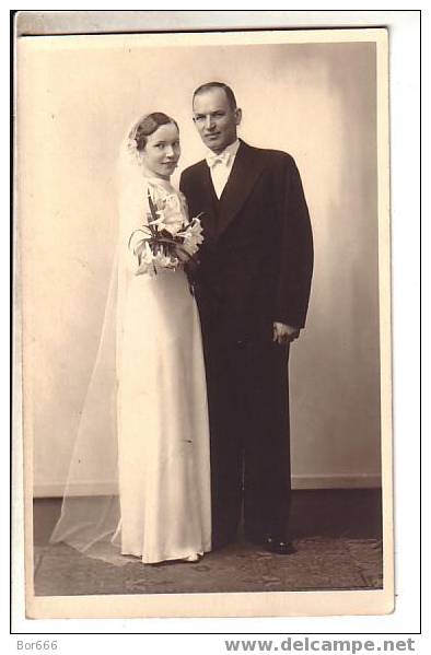 INTERESTING OLD WEDDING PHOTO / POSTCARD (12) - Hochzeiten