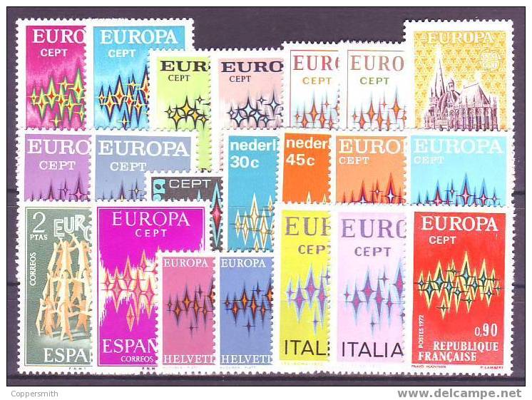 (2476) Europa Cept Ex Year / Annee / Jahrgang 1972 **/ Mnh  Michel 100,00 - 1972