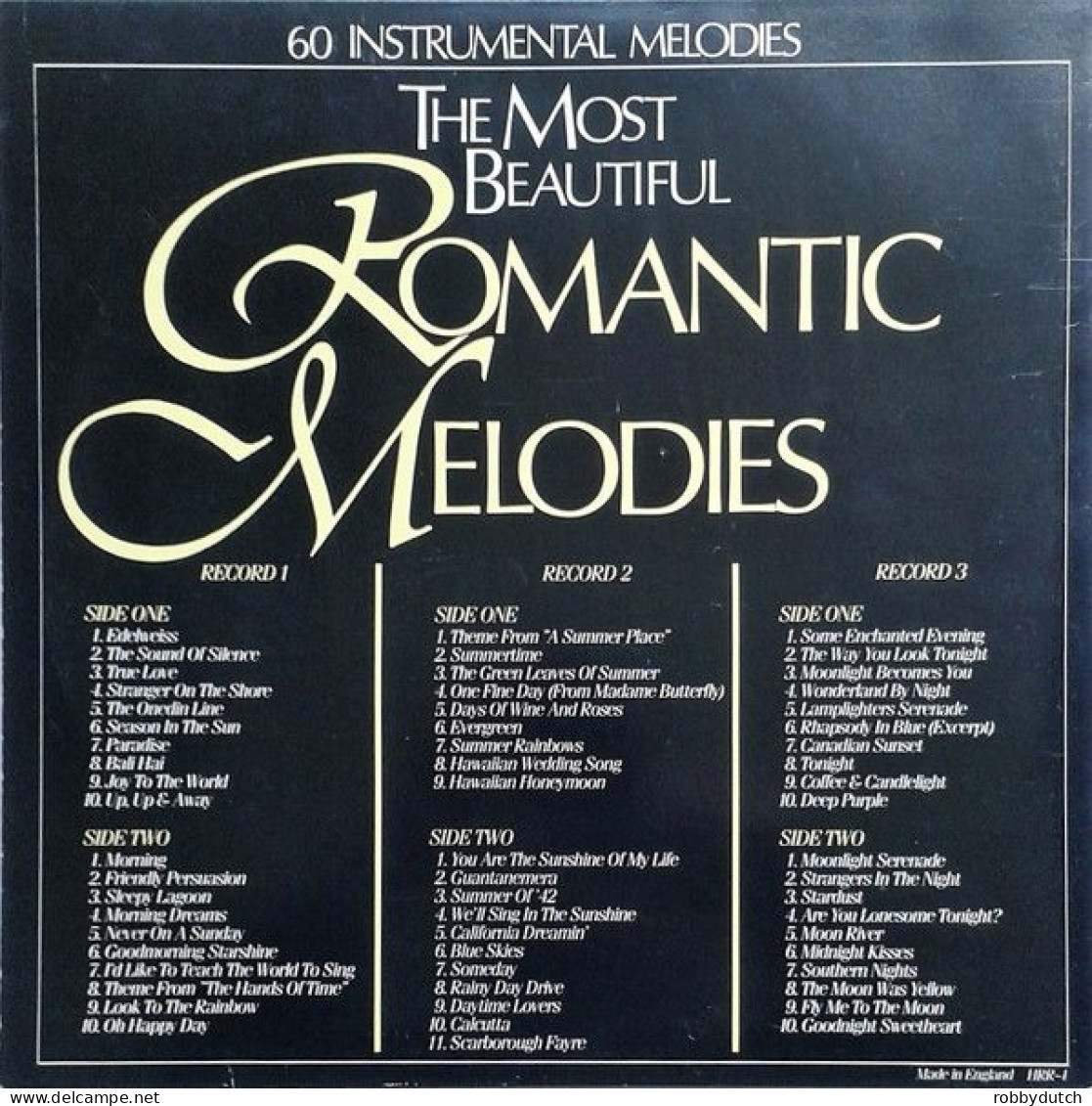 * 3LP * THE MOST BEAUTIFUL ROMANTIC MELODIES - Instrumental