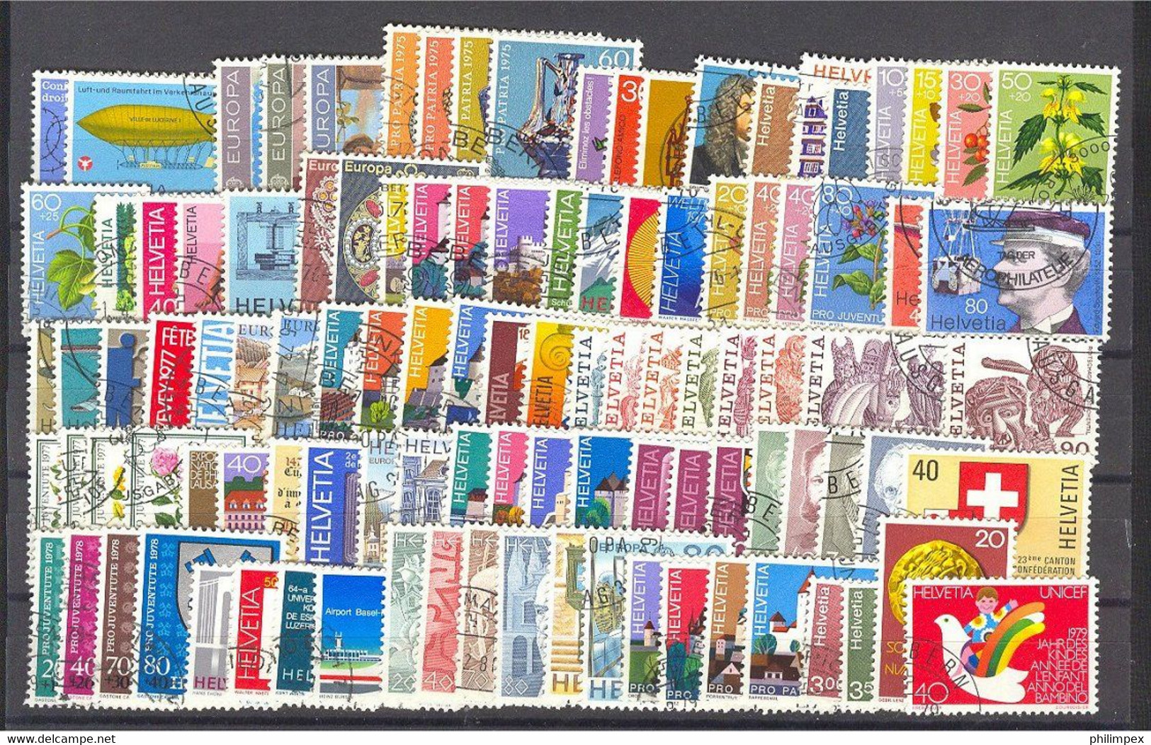 SWITZERLAND, VERY NICE COLLECTION 1960-90 USED, ALL VERY CLEAN CANCELLATIONS - Collections